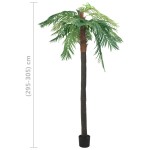 vidaXL Plantă artificială palmier phoenix cu ghiveci, verde, 305 cm vidaXL Plantă artificială palmier phoenix cu ghiveci, verde, 305 cm