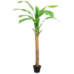 vidaXL Bananier artificial cu ghiveci, verde, 180 cm vidaXL Bananier artificial cu ghiveci, verde, 180 cm