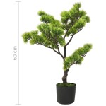 vidaXL Bonsai Pinus artificial cu ghiveci, verde, 60 cm vidaXL Bonsai Pinus artificial cu ghiveci, verde, 60 cm