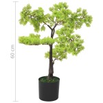 vidaXL Bonsai chiparos artificial cu ghiveci, verde, 60 cm vidaXL Bonsai chiparos artificial cu ghiveci, verde, 60 cm