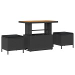 vidaXL Set de canapele pentru grădină 10 pcs Negru 90 x 55 x 71 cm vidaXL Set de canapele pentru grădină 10 pcs Negru 90 x 55 x 71 cm