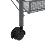 vidaXL Cărucior de bucătărie, 5 niveluri, gri, 46x26x105 cm, fier vidaXL Cărucior de bucătărie, 5 niveluri, gri, 46x26x105 cm, fier