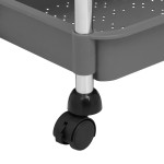 vidaXL Cărucior de bucătărie 5 niveluri gri 42x29x128 cm fier și ABS vidaXL Cărucior de bucătărie 5 niveluri gri 42x29x128 cm fier și ABS