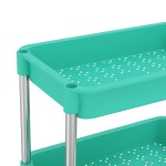 vidaXL Cărucior de bucătărie 5 niveluri turcoaz 42x29x128 cm fier/ABS vidaXL Cărucior de bucătărie 5 niveluri turcoaz 42x29x128 cm fier/ABS