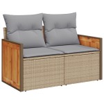 vidaXL Set de canapele pentru grădină 14 pcs bej și gri deschis