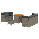 vidaXL Set de canapele pentru grădină Manual 8 pcs Gri 80 x 80 x 71 cm vidaXL Set de canapele pentru grădină Manual 8 pcs Gri 80 x 80 x 71 cm