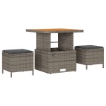 vidaXL Set de canapele pentru grădină Manual 9 pcs Gri 80 x 80 x 71 cm vidaXL Set de canapele pentru grădină Manual 9 pcs Gri 80 x 80 x 71 cm