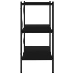 vidaXL Unitate cu rafturi pe 3 niveluri, negru, 80x40x92 cm vidaXL Unitate cu rafturi pe 3 niveluri, negru, 80x40x92 cm