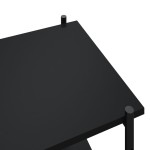 vidaXL Unitate cu rafturi pe 3 niveluri, negru, 80x40x92 cm vidaXL Unitate cu rafturi pe 3 niveluri, negru, 80x40x92 cm