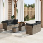 vidaXL Set de canapele pentru grădină Manual 9 pcs Gri 90 x 55 x 71 cm vidaXL Set de canapele pentru grădină Manual 9 pcs Gri 90 x 55 x 71 cm
