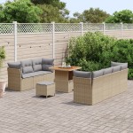 vidaXL Set de canapele pentru grădină Manual 10 pcs bej și gri deschis