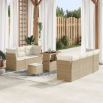 vidaXL Set de canapele pentru grădină cu pernă 10 pcs bej și crem vidaXL Set de canapele pentru grădină cu pernă 10 pcs bej și crem