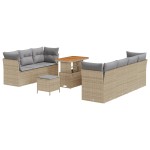vidaXL Set de canapele pentru grădină Manual 10 pcs bej și gri deschis
