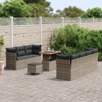 vidaXL Set de canapele pentru grădină 10 pcs Gri 90 x 55 x 71 cm vidaXL Set de canapele pentru grădină 10 pcs Gri 90 x 55 x 71 cm