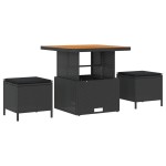 vidaXL Set de canapele pentru grădină 11 pcs Negru 80 x 80 x 71 cm