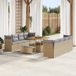 vidaXL Set de canapele pentru grădină 11 pcs bej și gri deschis vidaXL Set de canapele pentru grădină 11 pcs bej și gri deschis