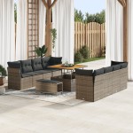 vidaXL Set de canapele pentru grădină 11 pcs Gri 100 x 100 x 71 cm vidaXL Set de canapele pentru grădină 11 pcs Gri 100 x 100 x 71 cm