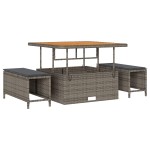 vidaXL Set de canapele pentru grădină 11 pcs Gri 100 x 100 x 71 cm vidaXL Set de canapele pentru grădină 11 pcs Gri 100 x 100 x 71 cm