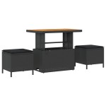 vidaXL Set de canapele pentru grădină 10 pcs Negru 90 x 55 x 71 cm vidaXL Set de canapele pentru grădină 10 pcs Negru 90 x 55 x 71 cm