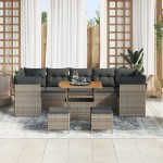 vidaXL Set de canapele pentru grădină 10 pcs Gri 90 x 55 x 71 cm vidaXL Set de canapele pentru grădină 10 pcs Gri 90 x 55 x 71 cm