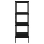 vidaXL Unitate cu rafturi pe 4 niveluri, negru, 80x40x130 cm vidaXL Unitate cu rafturi pe 4 niveluri, negru, 80x40x130 cm
