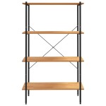 vidaXL Unitate de rafturi pe 4 niveluri, negru și stejar, 80x40x130 cm vidaXL Unitate de rafturi pe 4 niveluri, negru și stejar, 80x40x130 cm