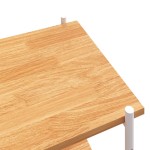 vidaXL Unitate de rafturi pe 4 niveluri, alb și stejar, 80x40x130 cm vidaXL Unitate de rafturi pe 4 niveluri, alb și stejar, 80x40x130 cm