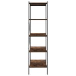 vidaXL Unitate de rafturi pe 5 niveluri negru și natural, 80x40x163 cm vidaXL Unitate de rafturi pe 5 niveluri negru și natural, 80x40x163 cm
