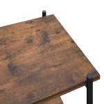 vidaXL Unitate de rafturi pe 5 niveluri negru și natural, 80x40x163 cm vidaXL Unitate de rafturi pe 5 niveluri negru și natural, 80x40x163 cm