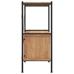 vidaXL Unitate rafturi cu 3 niveluri și dulap, 80x40x92 cm, oțel/ lemn vidaXL Unitate rafturi cu 3 niveluri și dulap, 80x40x92 cm, oțel/ lemn