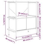 vidaXL Unitate rafturi cu 3 niveluri și dulap, 80x40x92 cm, oțel/ lemn vidaXL Unitate rafturi cu 3 niveluri și dulap, 80x40x92 cm, oțel/ lemn