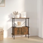 vidaXL Unitate rafturi cu 3 niveluri și dulap, 80x40x92 cm, oțel/ lemn vidaXL Unitate rafturi cu 3 niveluri și dulap, 80x40x92 cm, oțel/ lemn