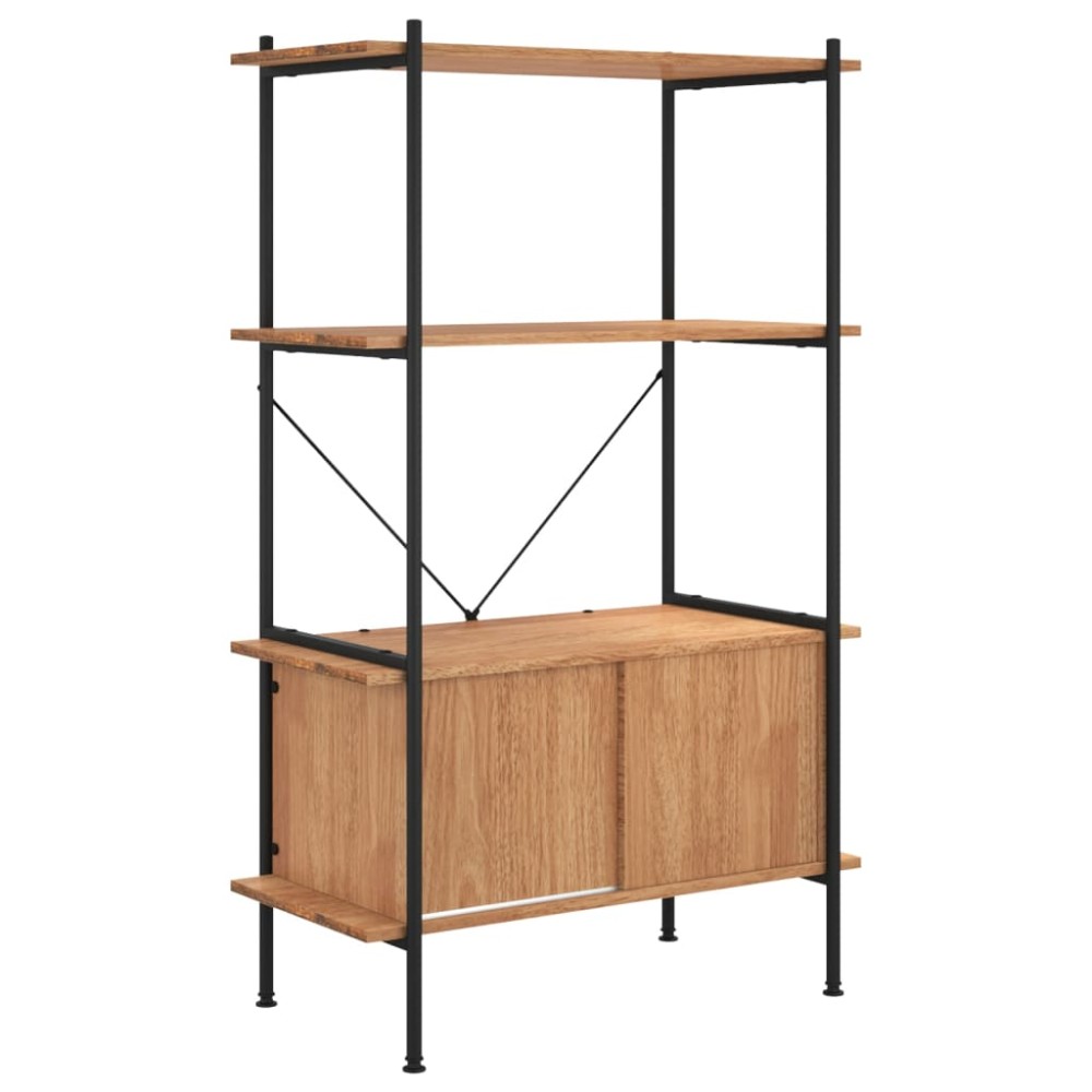 vidaXL Unitate rafturi cu 4 niveluri și dulap, 80x40x130 cm oțel&lemn