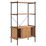 vidaXL Unitate rafturi cu 4 niveluri și dulap, 80x40x130 cm oțel&lemn vidaXL Unitate rafturi cu 4 niveluri și dulap, 80x40x130 cm oțel&lemn