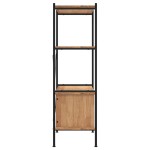 vidaXL Unitate rafturi cu 4 niveluri și dulap, 80x40x130 cm oțel&lemn vidaXL Unitate rafturi cu 4 niveluri și dulap, 80x40x130 cm oțel&lemn