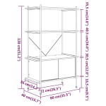 vidaXL Unitate rafturi cu 4 niveluri și dulap, 80x40x130 cm oțel&lemn vidaXL Unitate rafturi cu 4 niveluri și dulap, 80x40x130 cm oțel&lemn