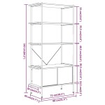 vidaXL Unitate rafturi cu 5 niveluri și dulap, 80x40x163 cm oțel&lemn vidaXL Unitate rafturi cu 5 niveluri și dulap, 80x40x163 cm oțel&lemn