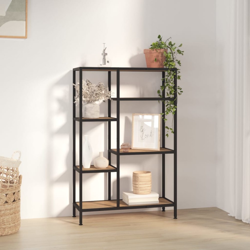 vidaXL Bibliotecă, 80x30x120 cm, oțel și lemn prelucrat