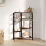vidaXL Bibliotecă, 80x30x120 cm, oțel și lemn prelucrat vidaXL Bibliotecă, 80x30x120 cm, oțel și lemn prelucrat