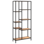 vidaXL Bibliotecă, 80x30x180 cm, oțel și lemn prelucrat vidaXL Bibliotecă, 80x30x180 cm, oțel și lemn prelucrat