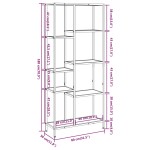 vidaXL Bibliotecă, 80x30x180 cm, oțel și lemn prelucrat vidaXL Bibliotecă, 80x30x180 cm, oțel și lemn prelucrat