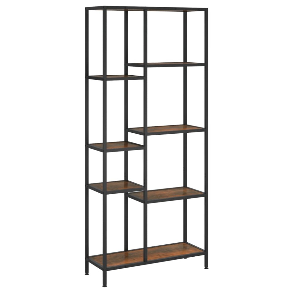vidaXL Bibliotecă, 80x30x180 cm, oțel și lemn prelucrat