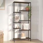 vidaXL Bibliotecă, 80x30x180 cm, oțel și lemn prelucrat vidaXL Bibliotecă, 80x30x180 cm, oțel și lemn prelucrat