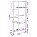 vidaXL Bibliotecă, 80x30x180 cm, oțel și lemn prelucrat vidaXL Bibliotecă, 80x30x180 cm, oțel și lemn prelucrat