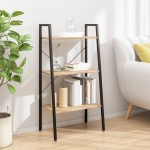 vidaXL Raft cu 3 niveluri, maro deschis / negru, 56x35x108 cm vidaXL Raft cu 3 niveluri, maro deschis / negru, 56x35x108 cm