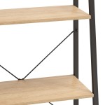 vidaXL Raft cu 3 niveluri, maro deschis / negru, 56x35x108 cm vidaXL Raft cu 3 niveluri, maro deschis / negru, 56x35x108 cm