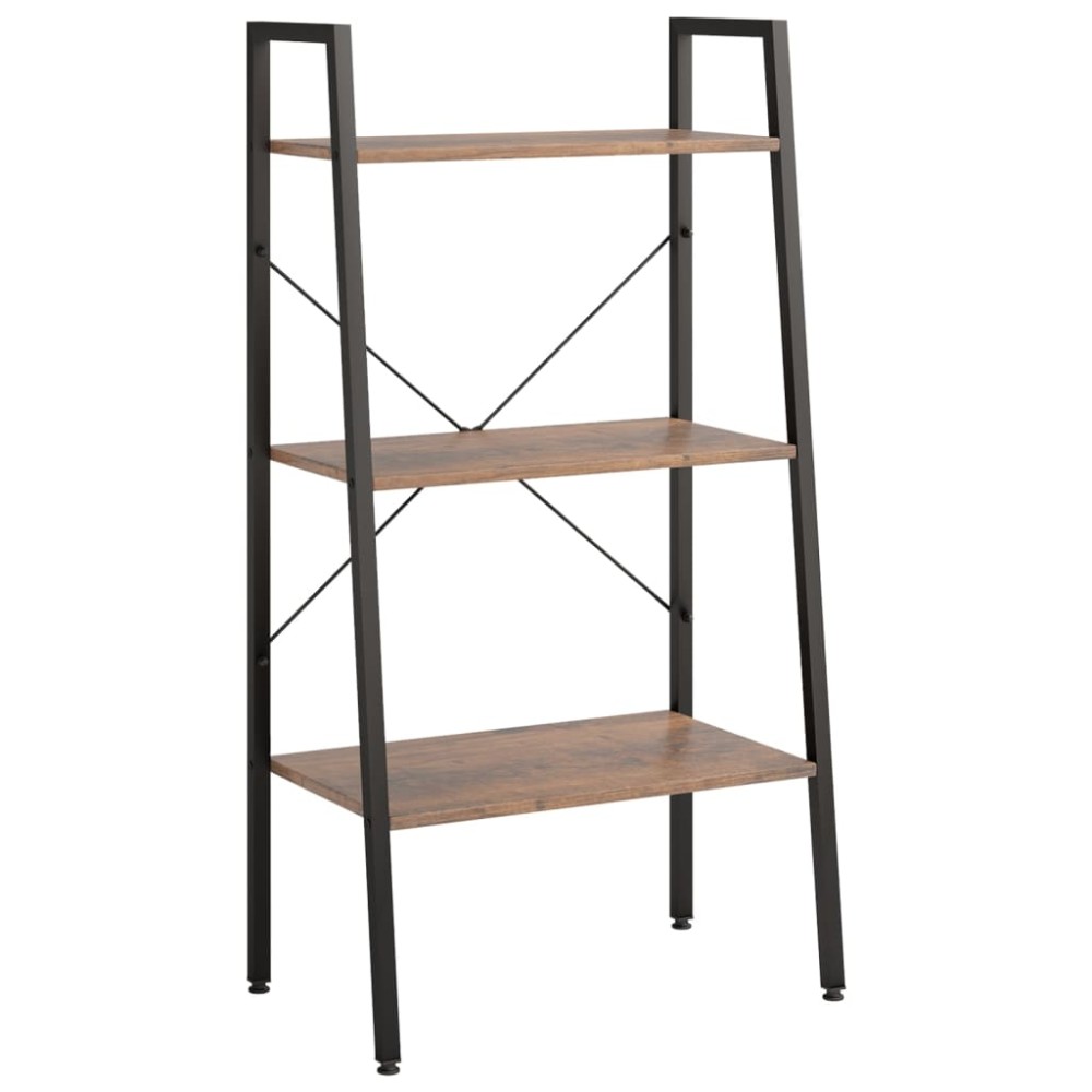 vidaXL Raft cu 3 niveluri, maro deschis / negru, 56x35x108 cm
