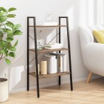 vidaXL Raft cu 3 niveluri, maro deschis / negru, 56x35x108 cm vidaXL Raft cu 3 niveluri, maro deschis / negru, 56x35x108 cm