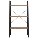 vidaXL Raft cu 3 niveluri, maro deschis / negru, 56x35x108 cm vidaXL Raft cu 3 niveluri, maro deschis / negru, 56x35x108 cm