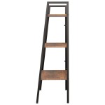vidaXL Raft cu 3 niveluri, maro deschis / negru, 56x35x108 cm vidaXL Raft cu 3 niveluri, maro deschis / negru, 56x35x108 cm